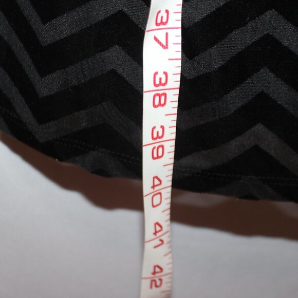 Lane Bryant Crushed Velvet Chevron Black Sleeveless Dress - Picture 11 of 14
